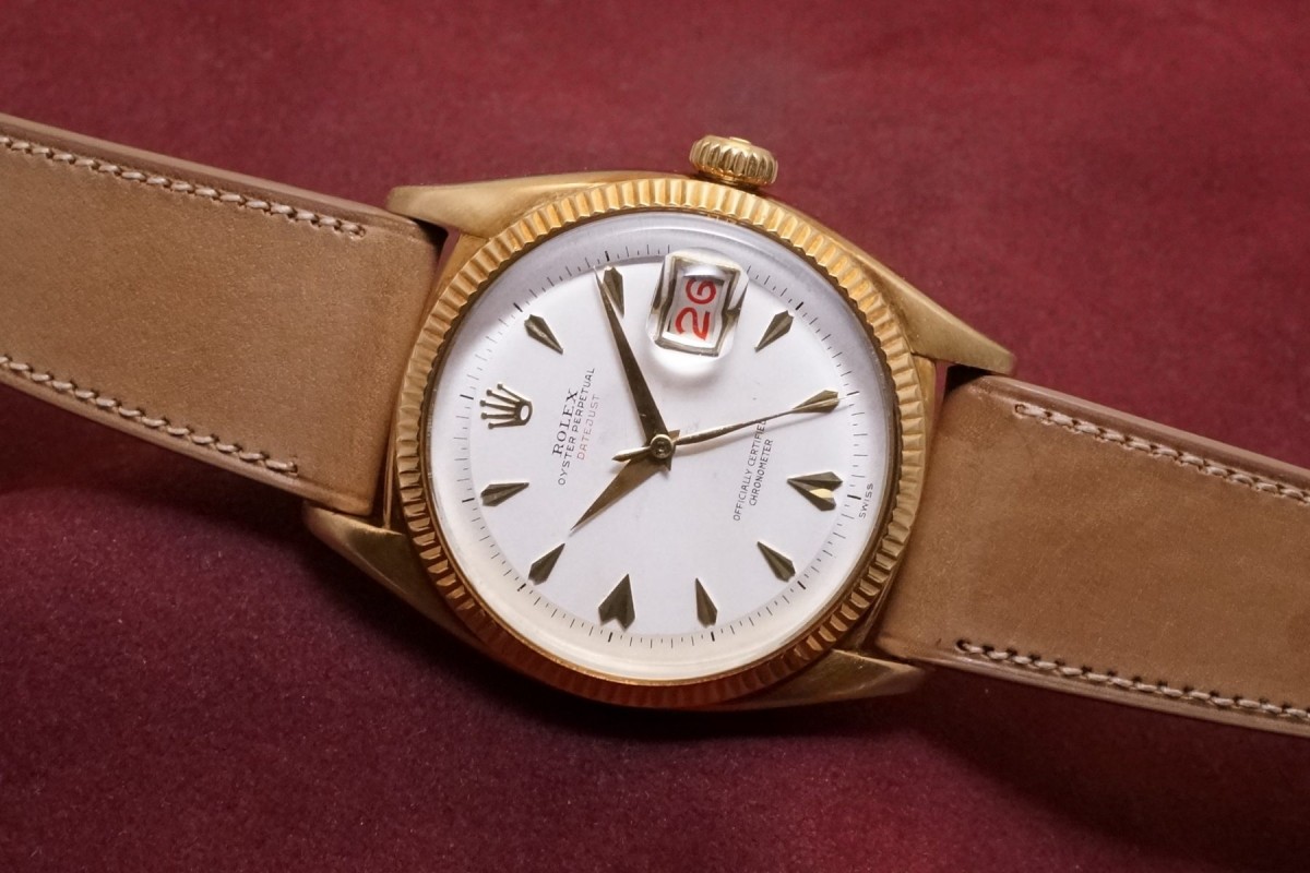 ロレックス デイトジャスト Ref-6305 Red デイトジャスト Dial(RO-301/1955年)