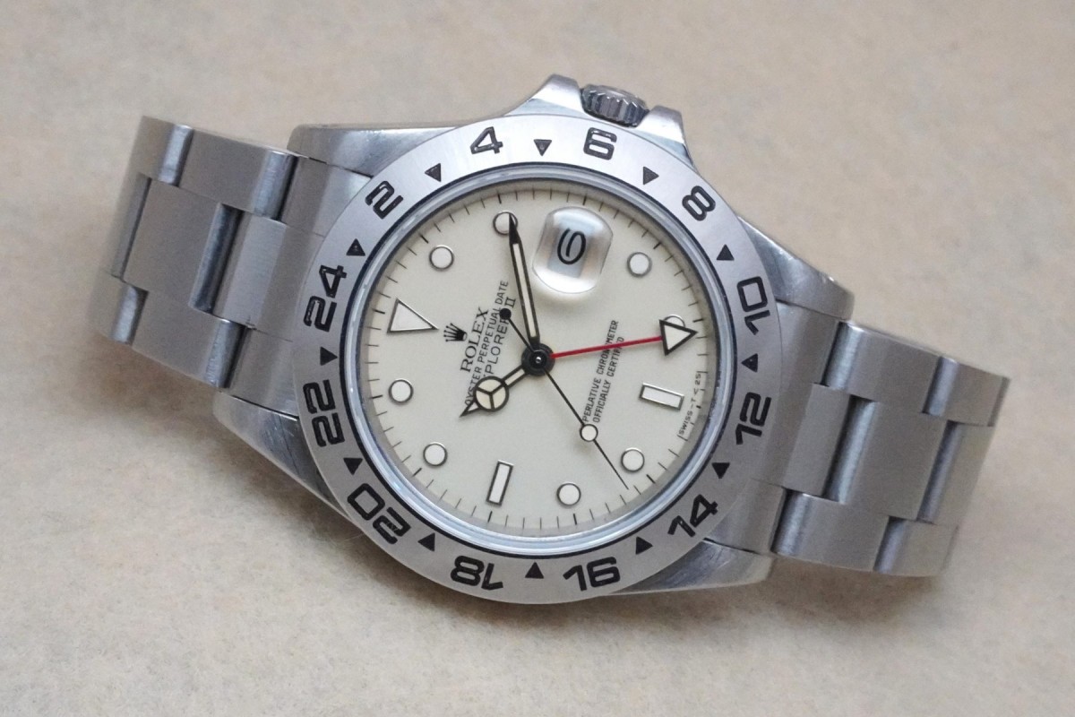 ロレックス EXPLORERⅡ Ref-16550 IVORY CENTER SPLIT DIAL(RD-136/1984年)
