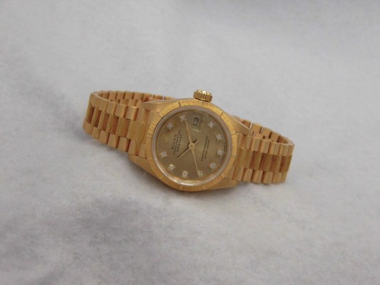 レディース ロレックス 69278G 18kyg 10P Diamonds Bark Bezel&blacelet（LR-80／1991年)の詳細写真1枚目