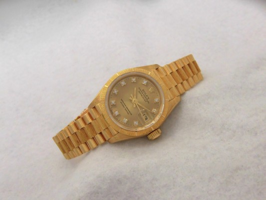 レディース ロレックス 69278G 18kyg 10P Diamonds Bark Bezel&blacelet（LR-80／1991年)の詳細写真2枚目
