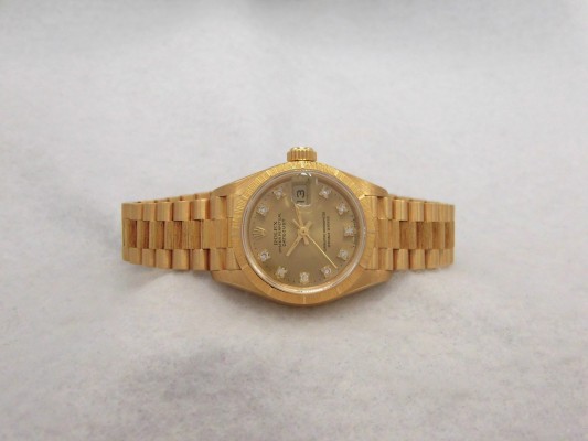 レディース ロレックス 69278G 18kyg 10P Diamonds Bark Bezel&blacelet（LR-80／1991年)の詳細写真3枚目