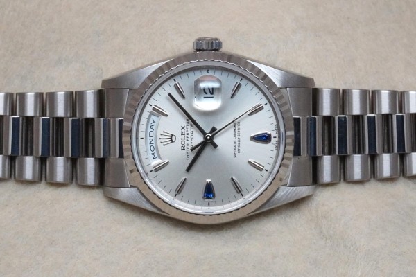 ロレックス デイデイト Ref-18239 SAPPHIRE INDEX DIAL Ser-U（RD-135／1998年)の詳細写真4枚目