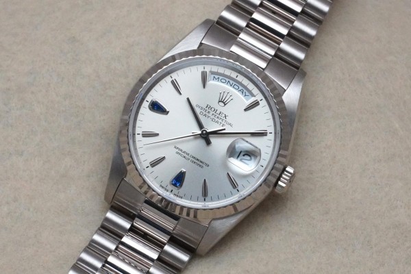 ロレックス デイデイト Ref-18239 SAPPHIRE INDEX DIAL Ser-U（RD-135／1998年)の詳細写真3枚目