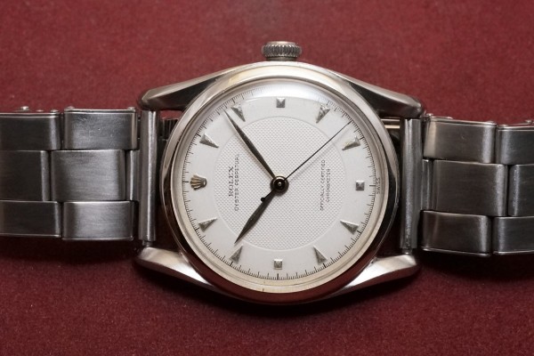 ロレックス バブルバック Ref.5018 Center Honeycomb Dial Bombay Case（RO-303／1949年)の詳細写真4枚目