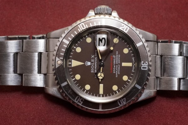 ロレックス  赤サブマリーナ Ref-1680 Mark-3 Brown Dial（RS-03／1970年)の詳細写真4枚目