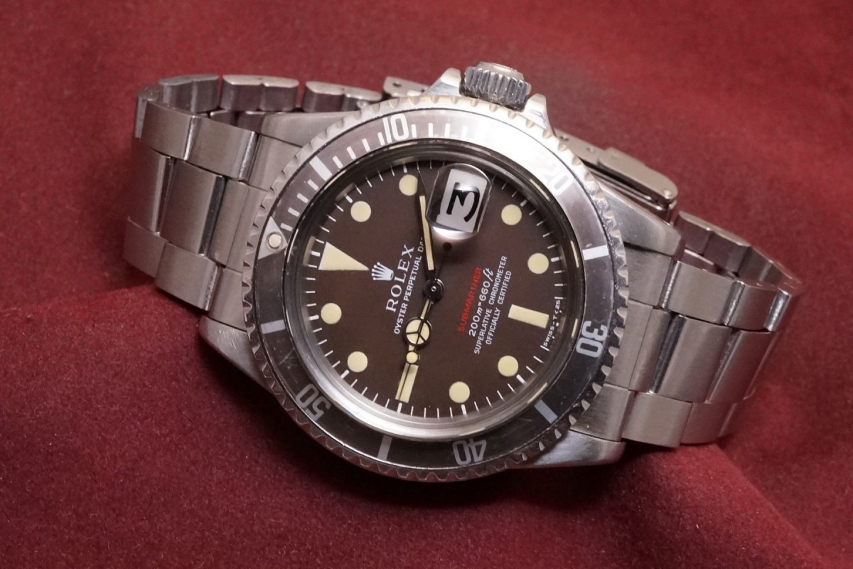 ロレックス 赤サブマリーナ Ref-1680 Mark-3 Brown Dial(RS-03/1970年)