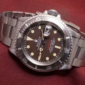 ロレックス  赤サブマリーナ Ref-1680 Mark-3 Brown Dial