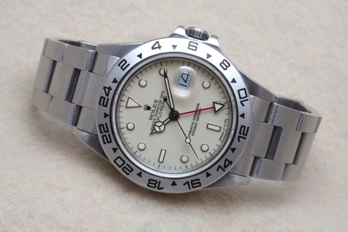 ロレックス EXPLORERⅡ Ref-16550 IVORY CENTER SPLIT DIAL(RD-145/1986年)