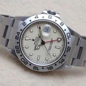 ロレックス EXPLORERⅡ Ref-16550 IVORY CENTER SPLIT DIAL