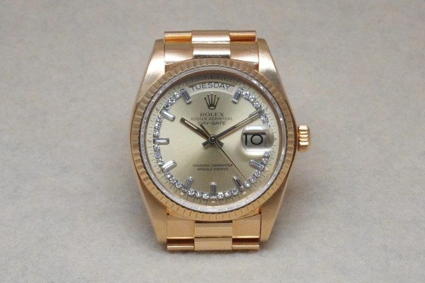 ロレックス デイデイト Ref-18038 BAGUETTE DIAMOND MILLIARD DIAL（RD-149／1981年)の詳細写真2枚目