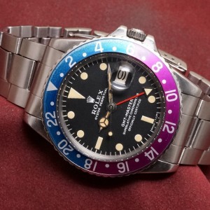 ロレックス GMTマスター Ref-1675 Long-E Fuchsia Bezel