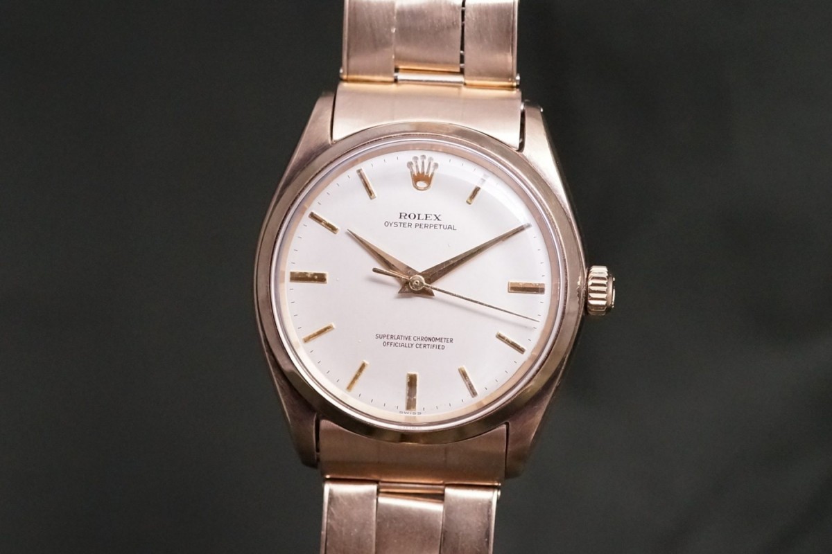 ロレックス OYSTER PERPETUAL Ref-1002 9KYG Cream Dial(RO-321/1961年)
