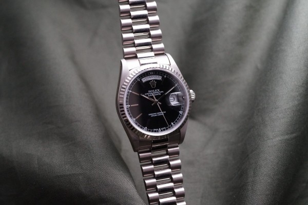 ロレックス デイデイト 18239 BLACK DAIL GUARANTEE&BOX（RD-155／1996年)の詳細写真2枚目