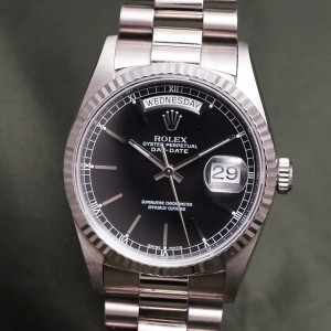 ロレックス デイデイト 18239 BLACK DAIL GUARANTEE&BOX