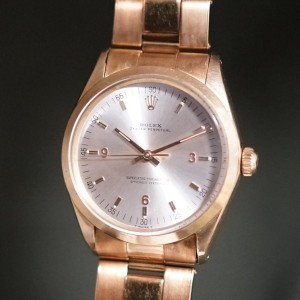 ロレックス OYSTER PERPETUAL Ref-1002/7 14KYG Cream Dial