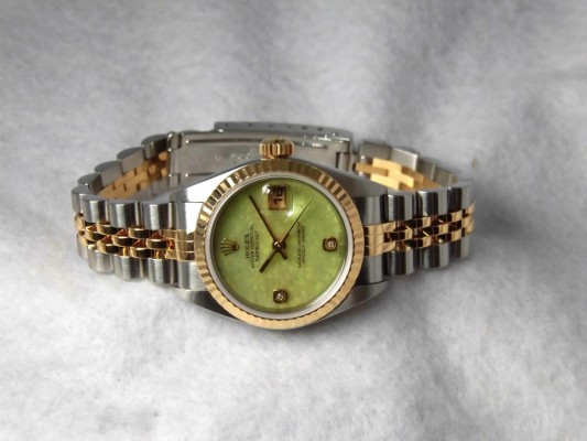 レディース ロレックス Ref.79173 SS/YG Green Jade Dial（LR-85／2001年)の詳細写真4枚目