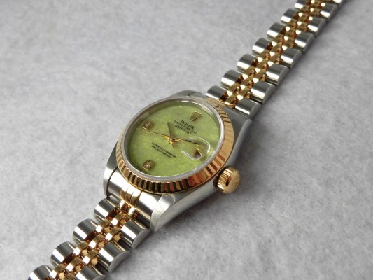 レディース ロレックス Ref.79173 SS/YG Green Jade Dial（LR-85／2001年)の詳細写真5枚目