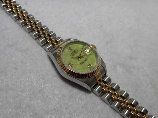 レディース ロレックス Ref.79173 SS/YG Green Jade Dial（LR-85／2001年)の詳細写真6枚目