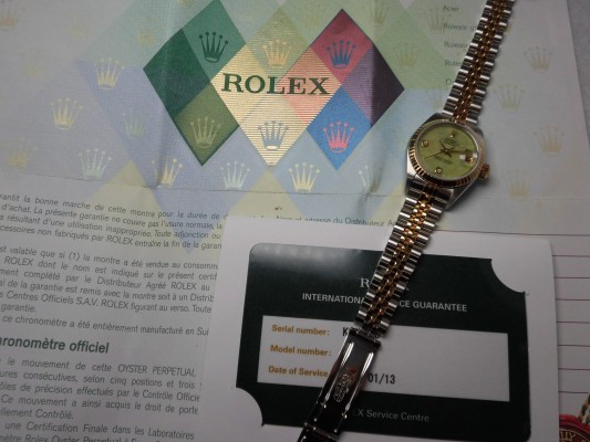 レディース ロレックス Ref.79173 SS/YG Green Jade Dial（LR-85／2001年)の詳細写真11枚目