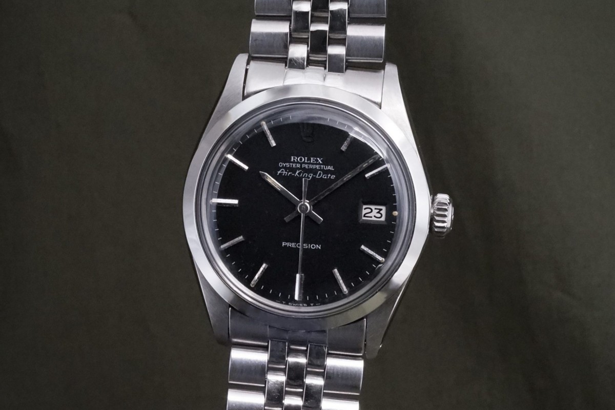 ロレックス Air-King-Date Ref-5700 Black Dial Rare!(RO-295/1970年)