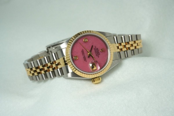 レディース ロレックス Ref.69173 SS/YG Pink Jade Dial（LR-86／1997年)の詳細写真1枚目