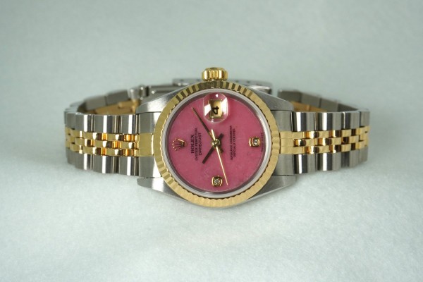 レディース ロレックス Ref.69173 SS/YG Pink Jade Dial（LR-86／1997年)の詳細写真3枚目