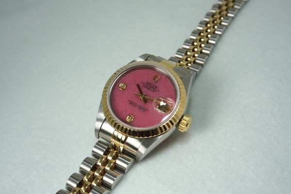 レディース ロレックス Ref.69173 SS/YG Pink Jade Dial（LR-86／1997年)の詳細写真5枚目