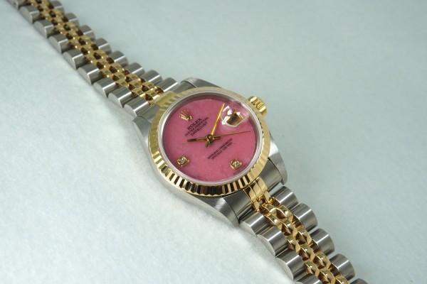 レディース ロレックス Ref.69173 SS/YG Pink Jade Dial（LR-86／1997年)の詳細写真6枚目