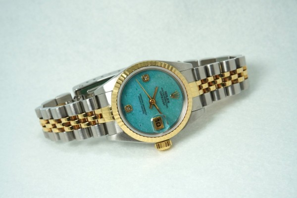 レディース ロレックス Ref.69173 SS/YG Blue Jade Dial（LR-87／2135)の詳細写真1枚目