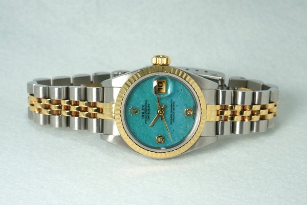 レディース ロレックス Ref.69173 SS/YG Blue Jade Dial（LR-87／2135)の詳細写真3枚目