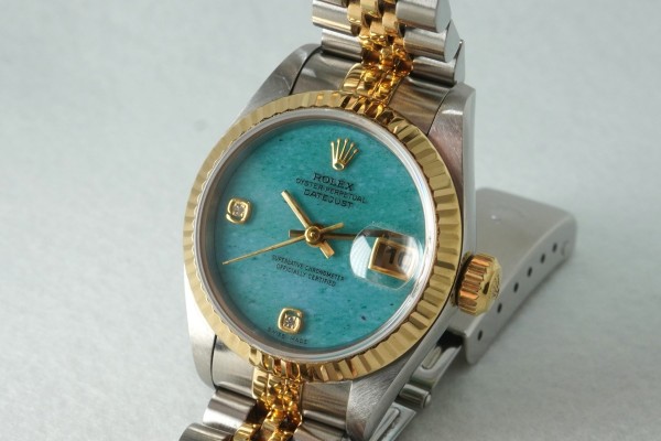 レディース ロレックス Ref.69173 SS/YG Blue Jade Dial（LR-87／2135)の詳細写真9枚目