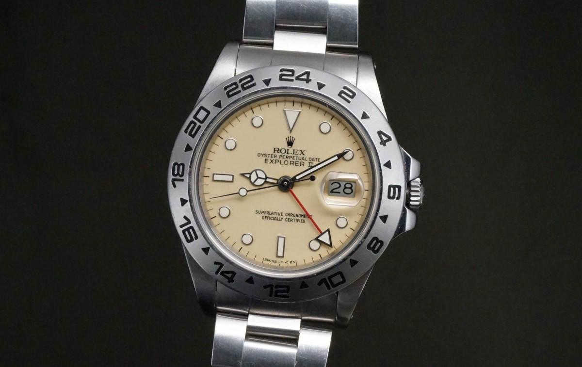 ロレックス EXPLORERⅡ Ref-16550 IVORY CENTER SPLIT DIAL FULLSET（RD-178／1986年)