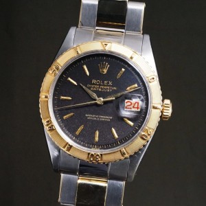 ロレックス デイトジャスト Ref-6609 Thunderbird Black Gilt Dial