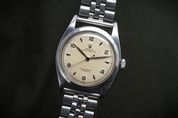 ロレックス OYSTER PERPETUAL Ref-6028 Full バブルバック Rare!（RO-358／1952年)の詳細写真5枚目