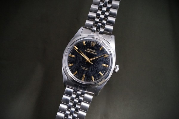 ロレックス BIG OYSTER PERPETUAL Ref-6614 Black Gilt Dial Rare!（RO-373／1957年)の詳細写真2枚目