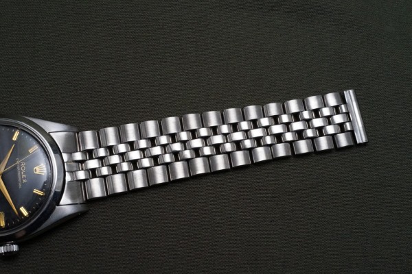 ロレックス BIG OYSTER PERPETUAL Ref-6614 Black Gilt Dial Rare!（RO-373／1957年)の詳細写真7枚目