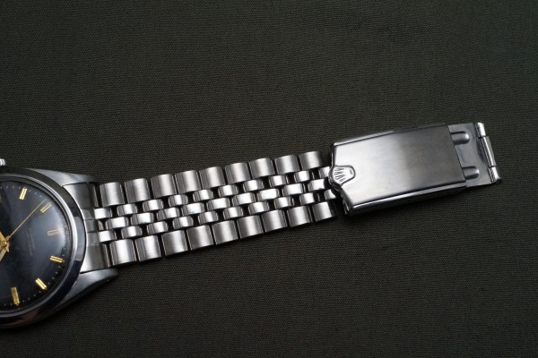 ロレックス BIG OYSTER PERPETUAL Ref-6614 Black Gilt Dial Rare!（RO-373／1957年)の詳細写真8枚目