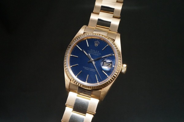 ロレックス DATE‐JUST 16018 18KYG BULE STELLA DIAL（RD-206／1981年)の詳細写真2枚目
