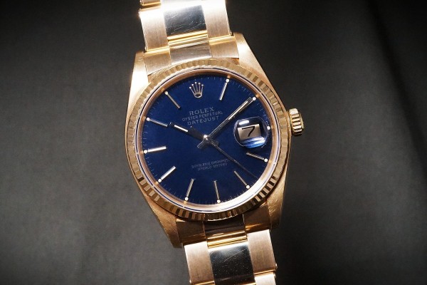 ロレックス DATE‐JUST 16018 18KYG BULE STELLA DIAL（RD-206／1981年)の詳細写真4枚目