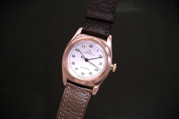 ロレックス バブルバック Ref-3131 18KPG（RO-381／1947年)の詳細写真2枚目