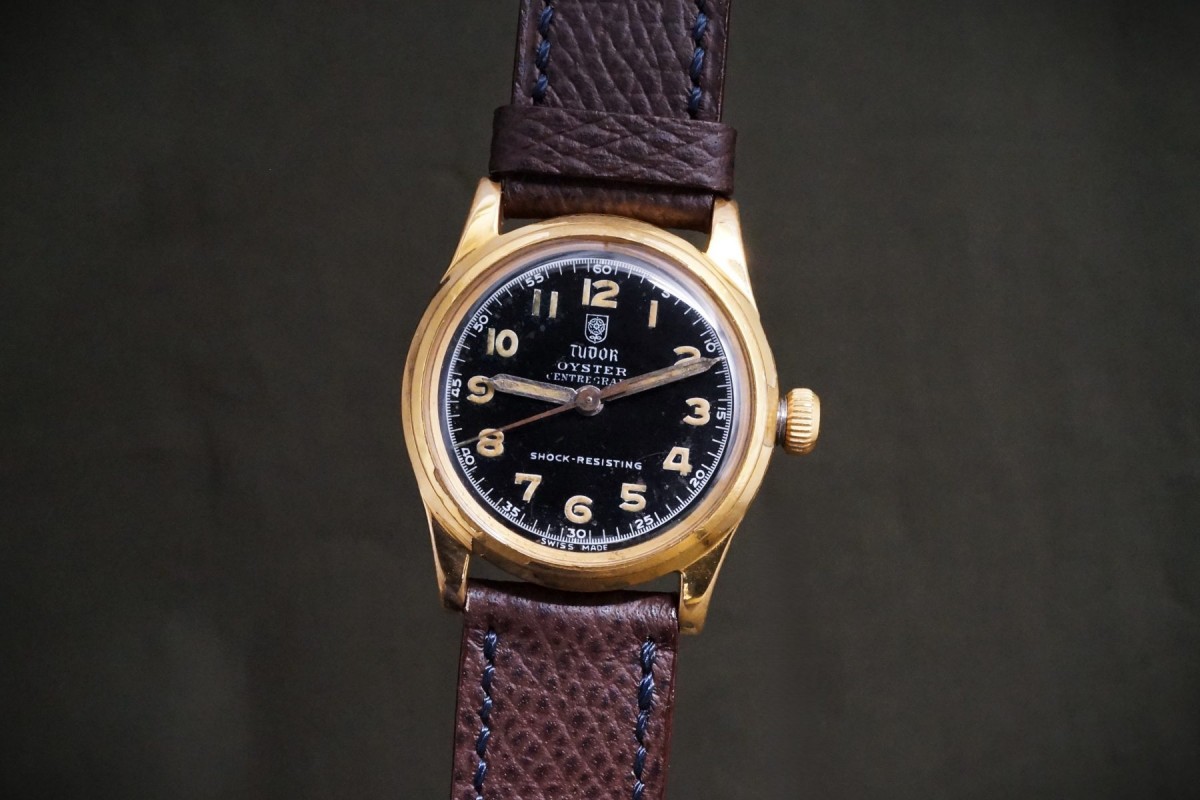 チュードル OYSTER CENTREGRAPH Ref-978 Small Rose in Shield Dial(TG-14/1940's)