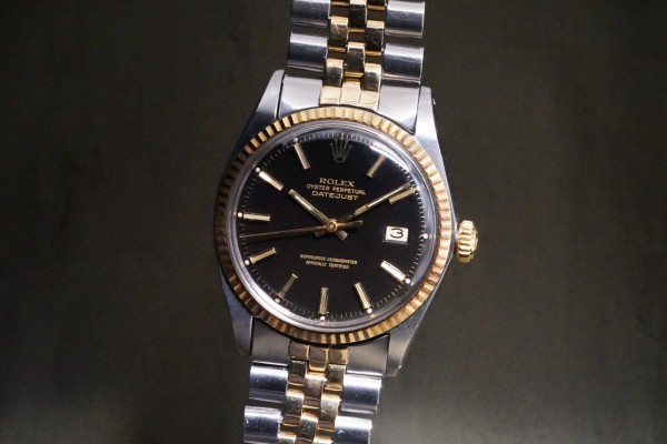 ロレックス デイトジャスト Ref-1601/3 Black Mirror Dial（RO-394／1970年)の詳細写真1枚目