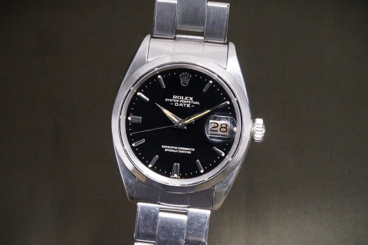 ロレックス OYSTER PERPETUAL DATE Ref-1500 Gilt Gloss Dial(RO-385/1962年)