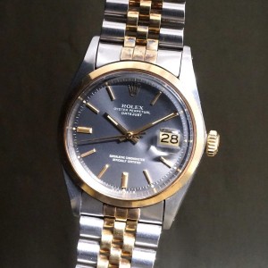 ロレックス デイトジャスト Ref-1600/3 Grey Dial Rare!