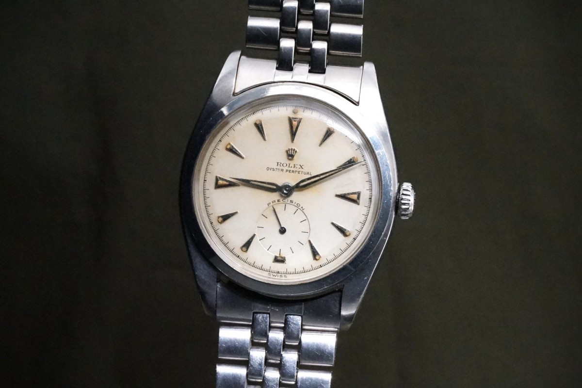 ロレックス OYSTER PERPETUAL Ref-6026 Big バブルバック Rare!(RO-387/1952年)