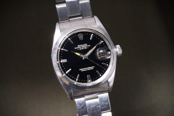 ロレックス  OYSTER PERPETUAL DATE Ref-1500 Gilt Gloss Dial（RO-385／1962年)の詳細写真4枚目