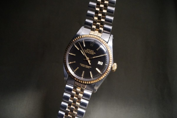 ロレックス デイトジャスト Ref-1601/3 Black Mirror Dial（RO-394／1970年)の詳細写真2枚目
