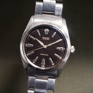 ロレックス Big Oyster Ref-6424 Black Gilt Dial
