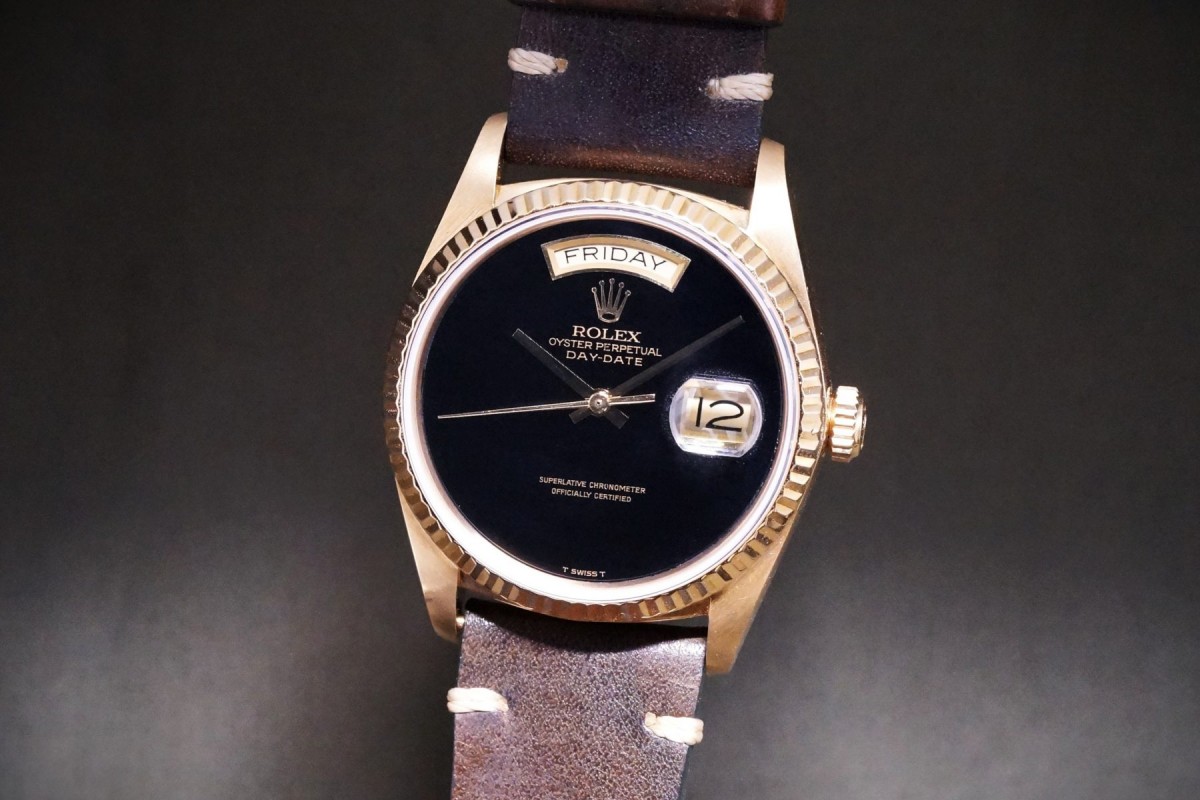 ロレックス デイデイト Ref-18038 ONXY DIAL GUARANTEE(RD-214/1985年)