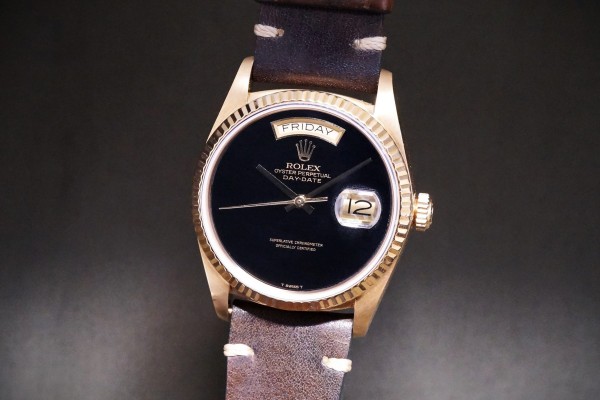 ロレックス デイデイト Ref-18038 ONXY DIAL GUARANTEE（RD-214／1985年)の詳細写真1枚目